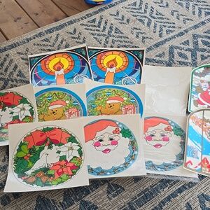 Vintage Christmas Window clings